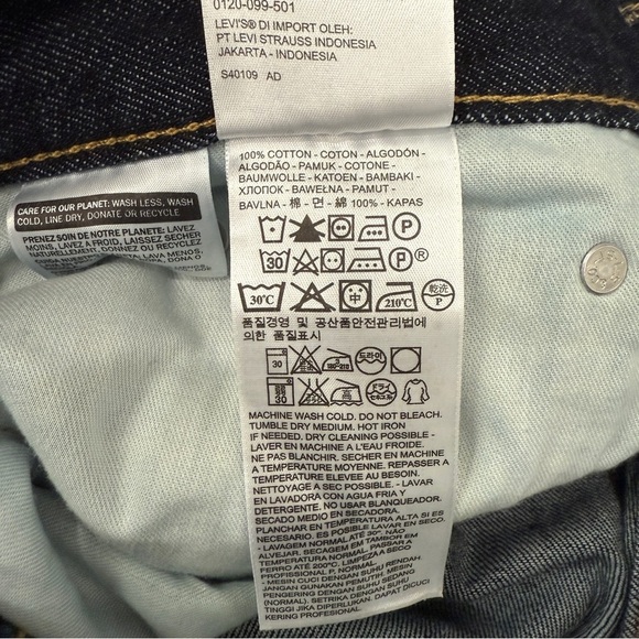 Levi's Men's 559 Deep Indigo Relaxed Straight Fit Jeans W38 - Picture 16 of 17